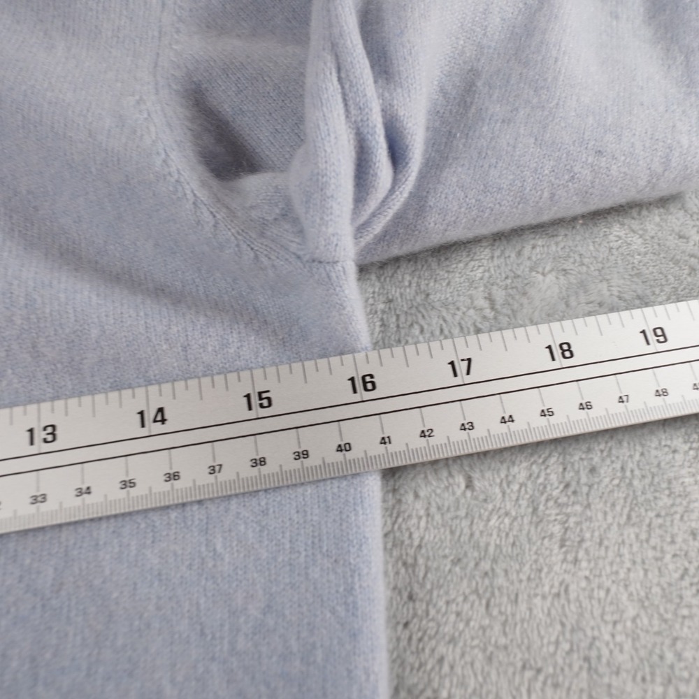 Lord & Taylor 2 Ply Cashmere Cardigan Sweater Womens M Blue Luxury Vintage 90s - Picture 6 of 12